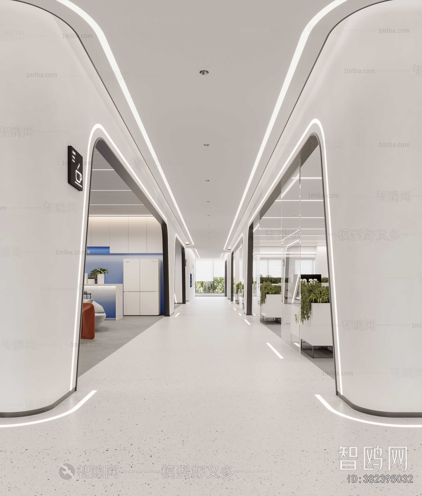 Modern Office Aisle
