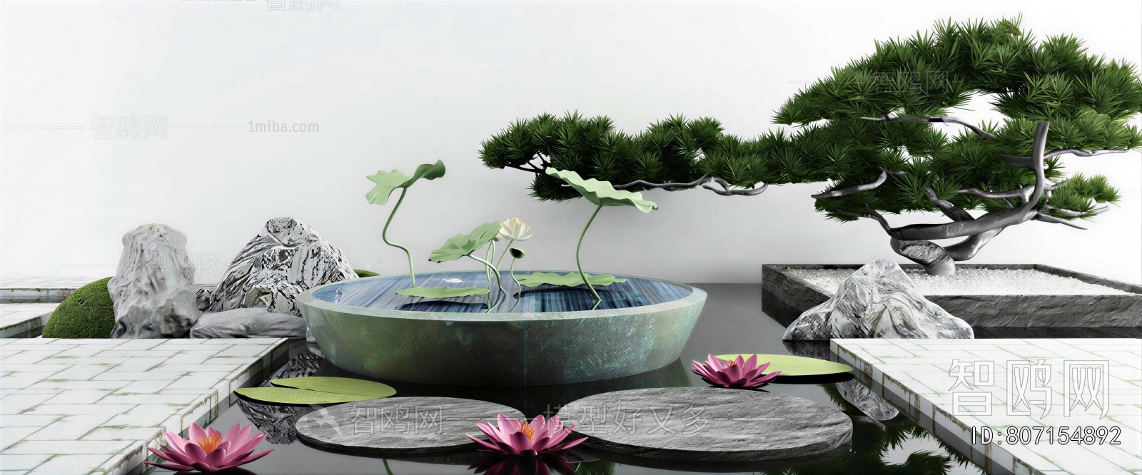 New Chinese Style Rockery Waterscape