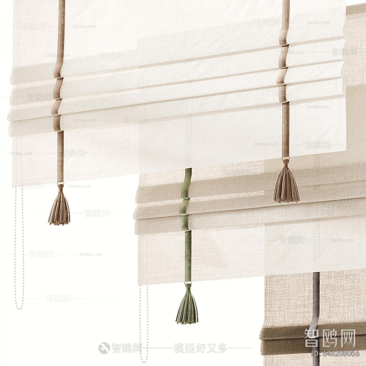 New Chinese Style Roman Curtain