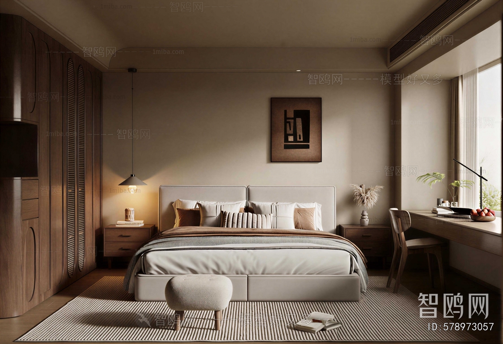 Wabi-sabi Style Bedroom