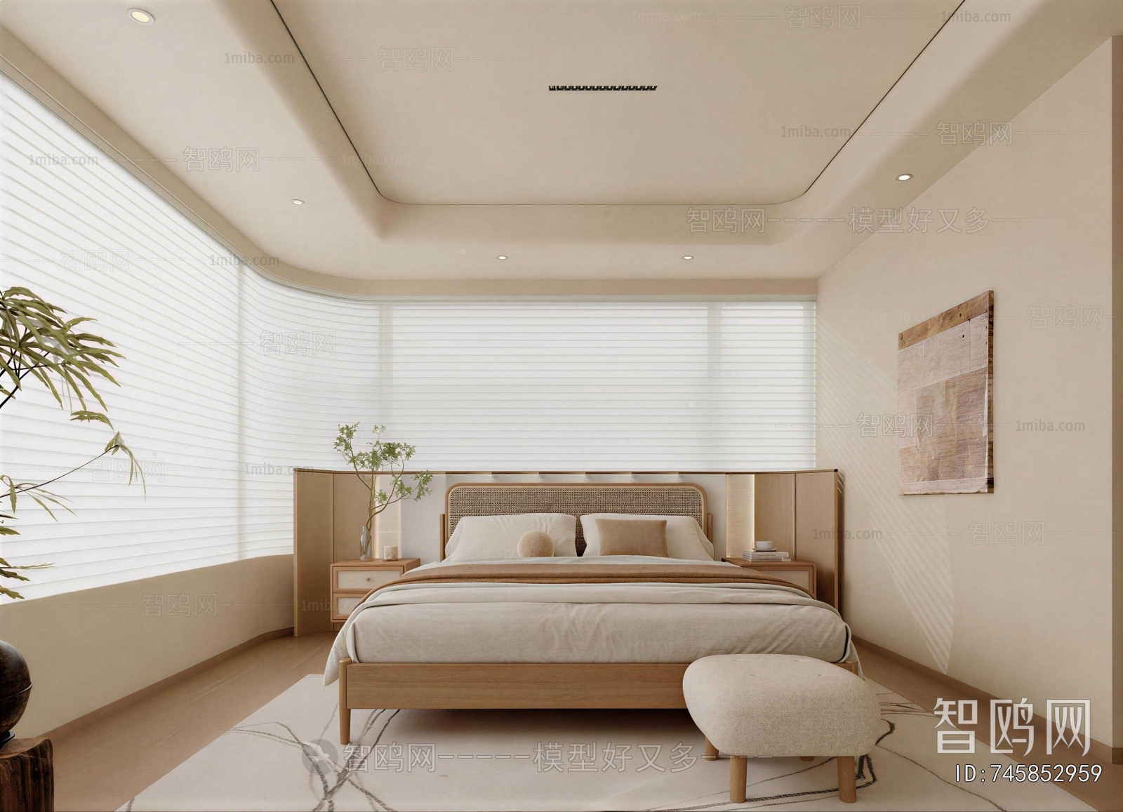 Wabi-sabi Style Bedroom