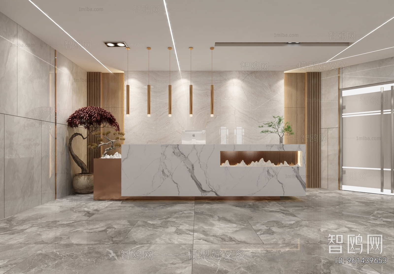 New Chinese Style Office Reception Desk