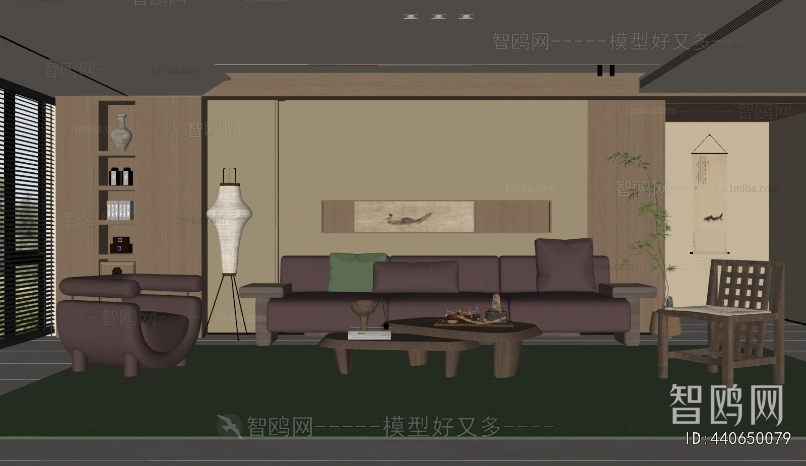 New Chinese Style A Living Room