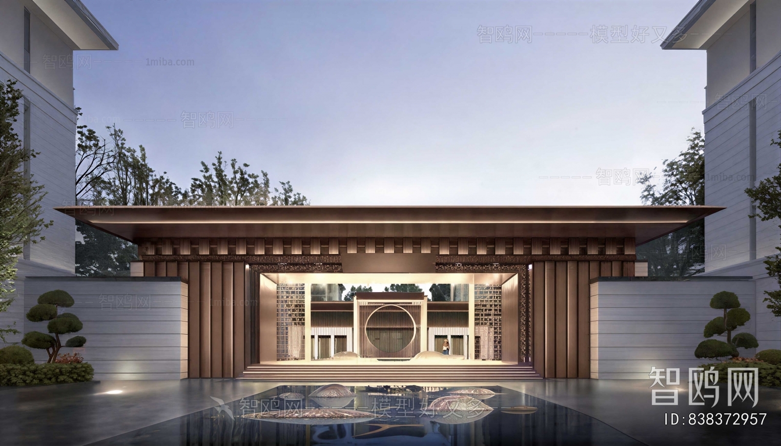 New Chinese Style Appearance Of Commercial Building