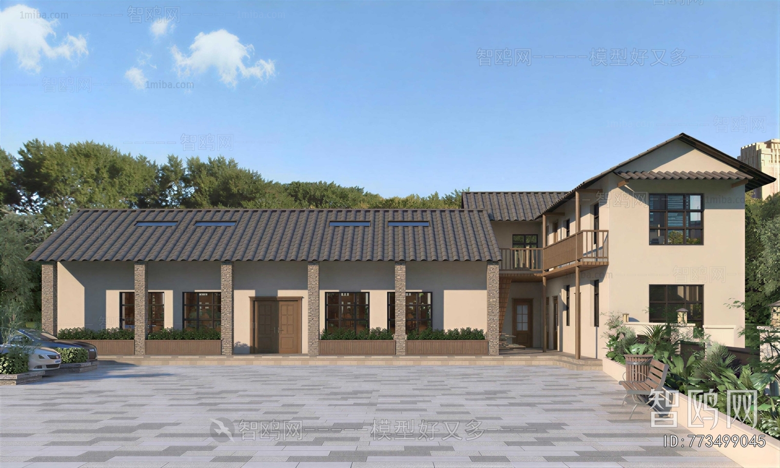 New Chinese Style Courtyard/landscape