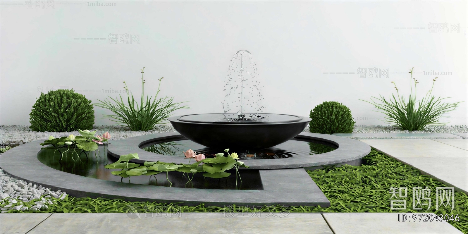 New Chinese Style Rockery Waterscape
