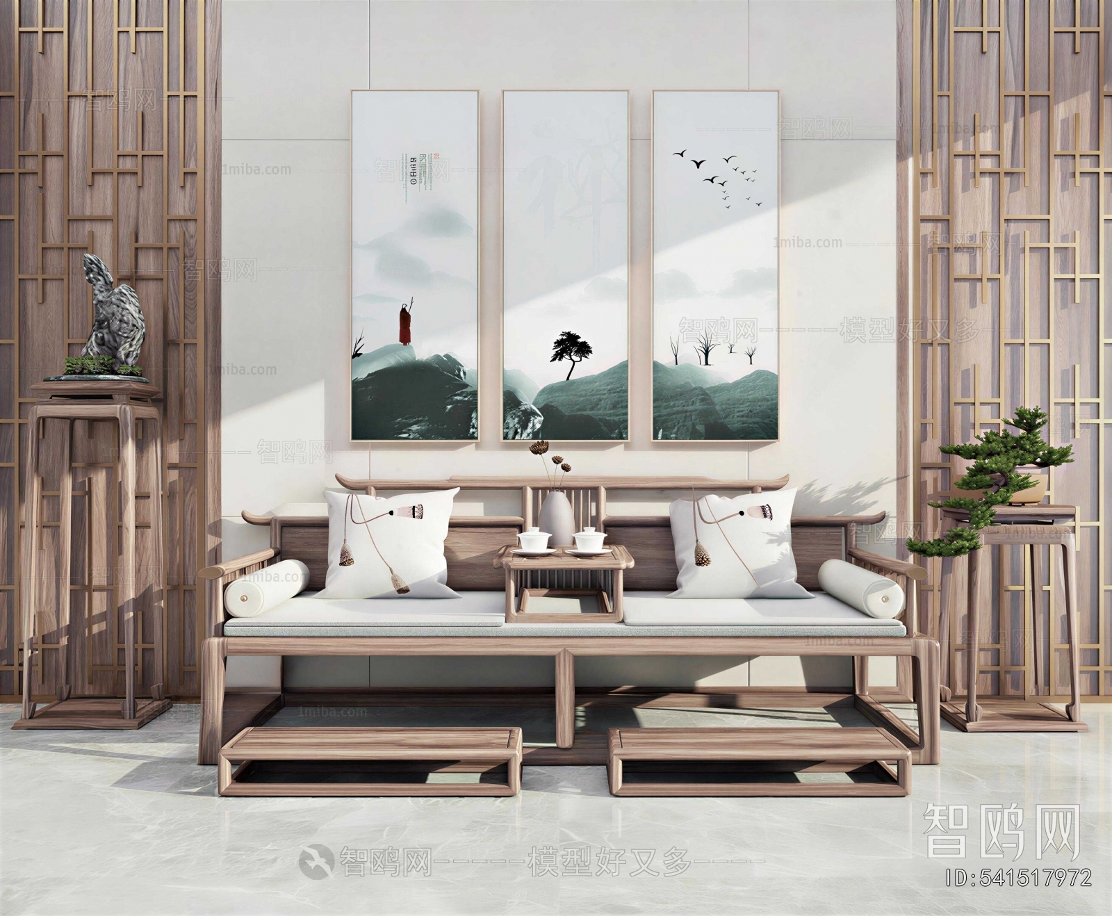 New Chinese Style Arhat Bed