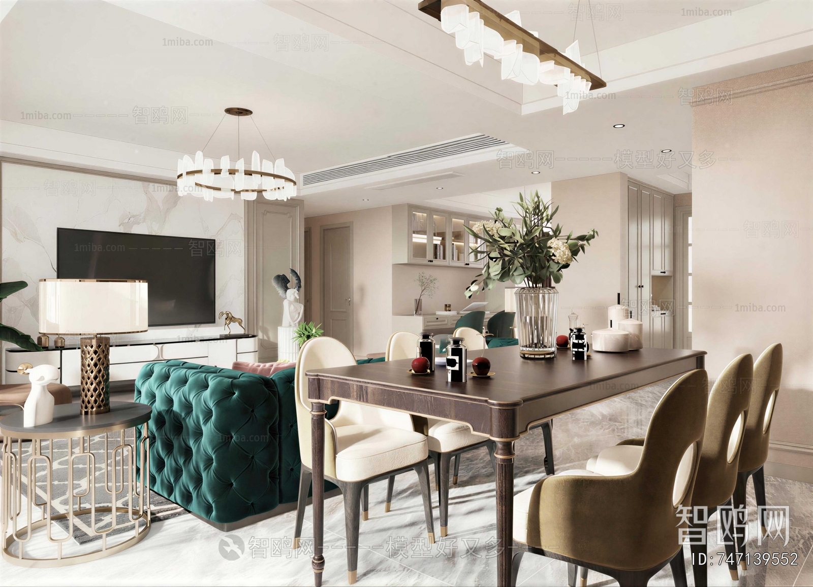 Simple European Style A Living Room