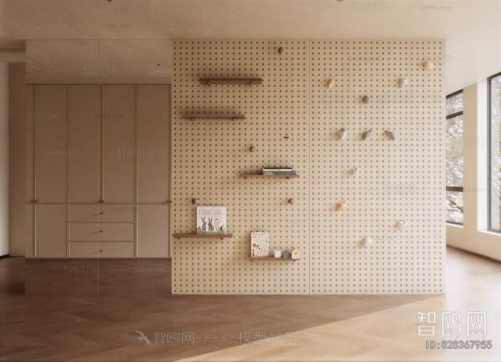 Wabi-sabi Style Children's Room Activity Room