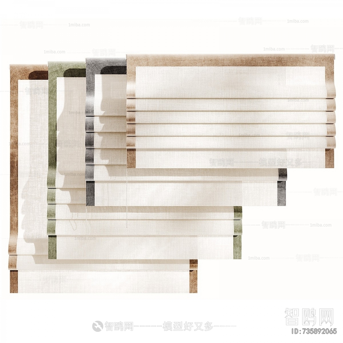 New Chinese Style Roman Curtain