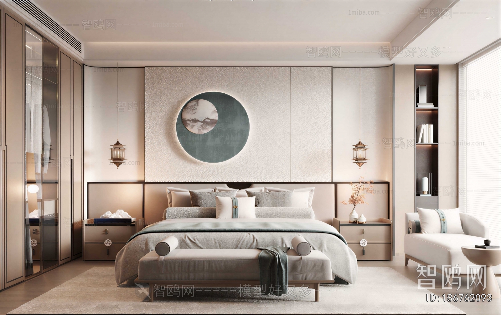 New Chinese Style Bedroom