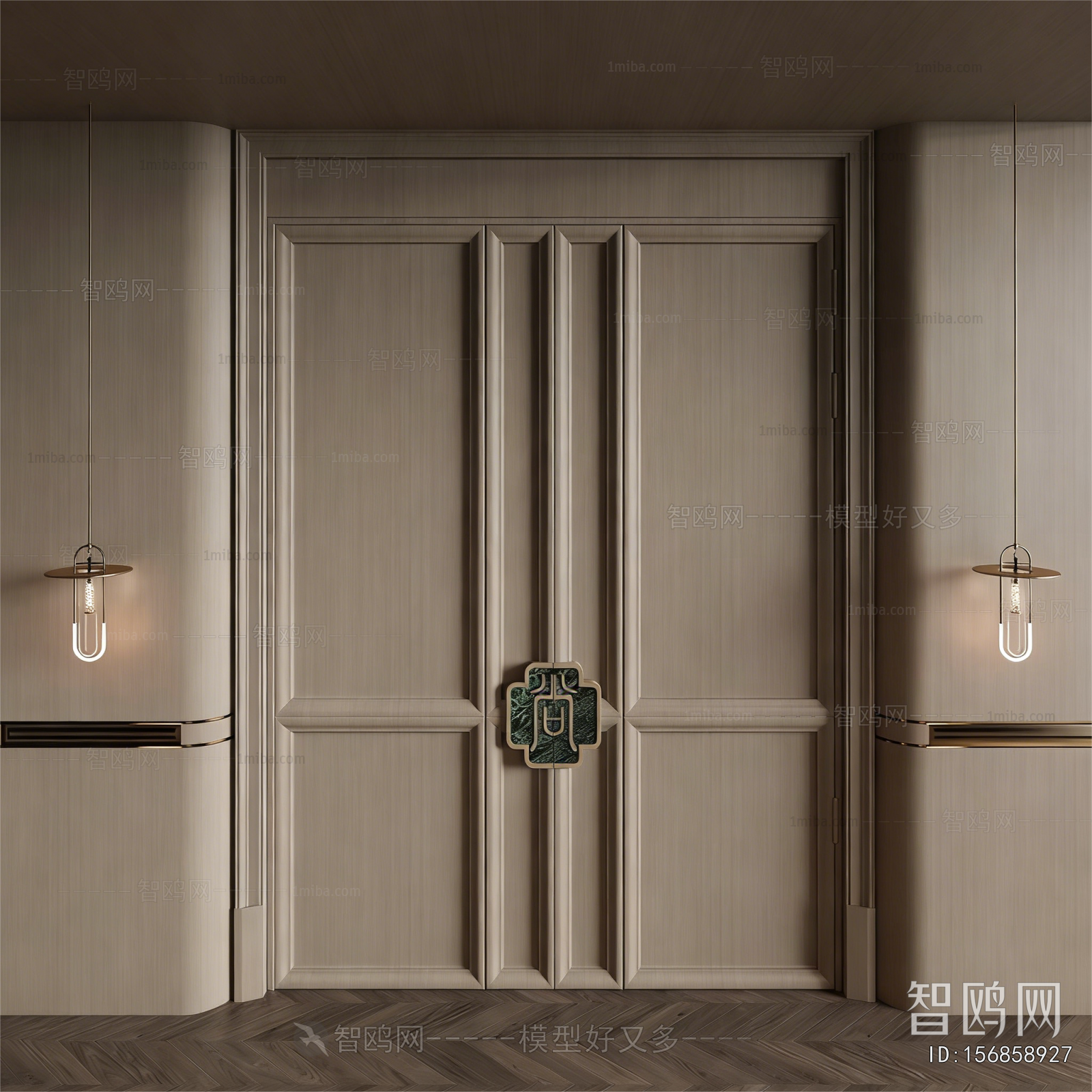 New Chinese Style Double Door