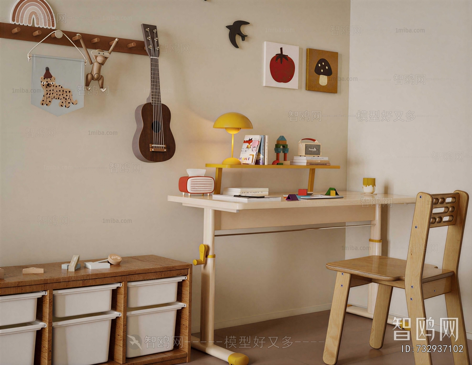 Nordic Style Computer Desk And Chair