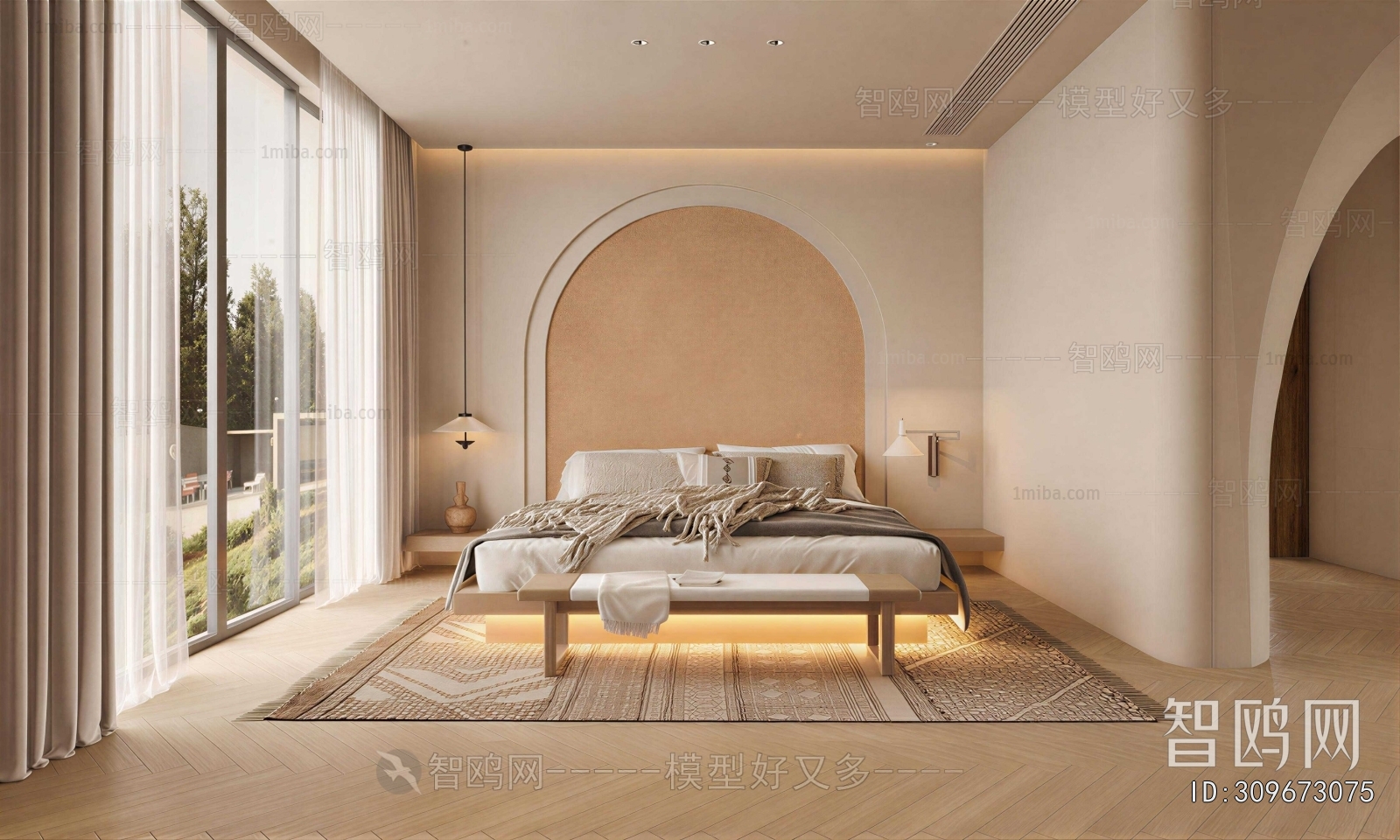 Wabi-sabi Style Bedroom