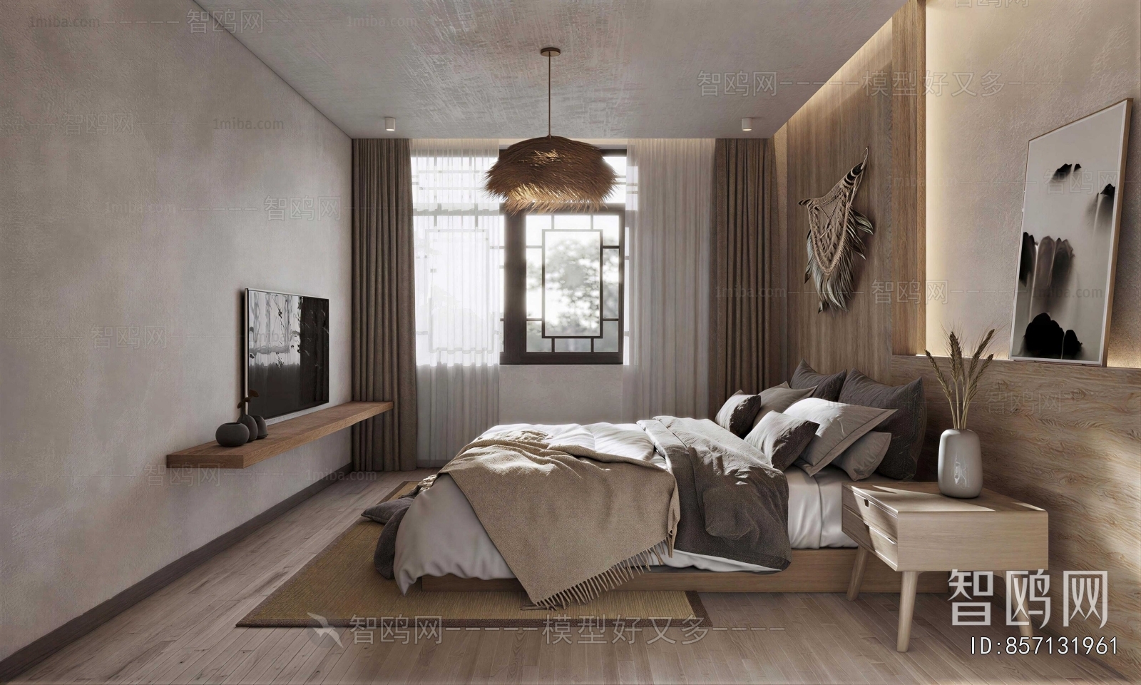 Wabi-sabi Style Bedroom