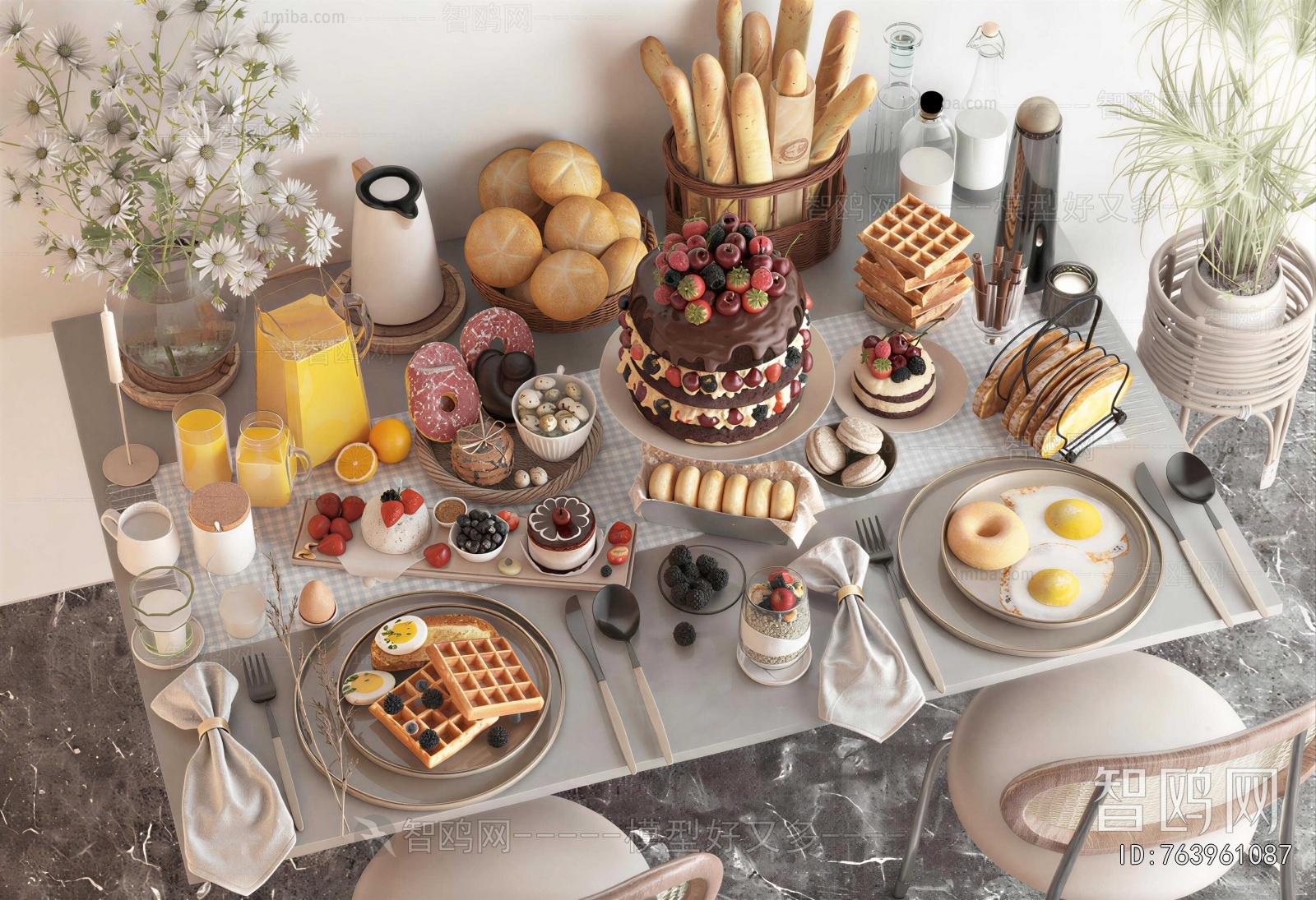 Modern Bread Cake