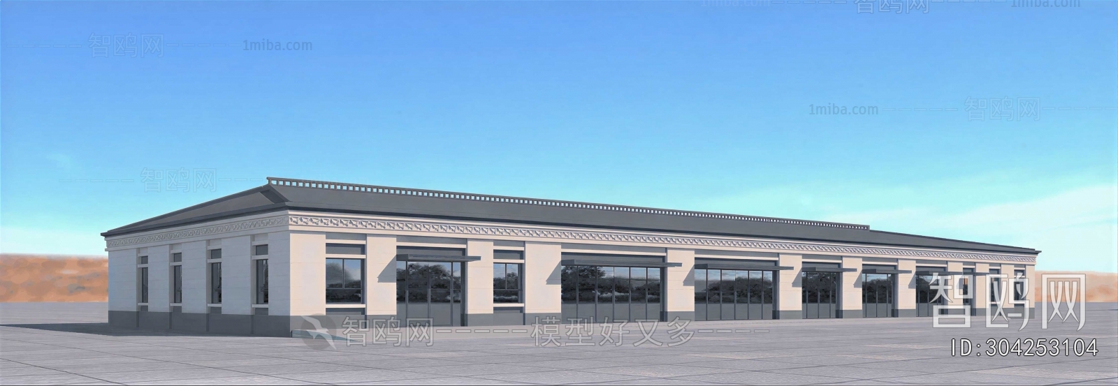 New Chinese Style Appearance Of Commercial Building