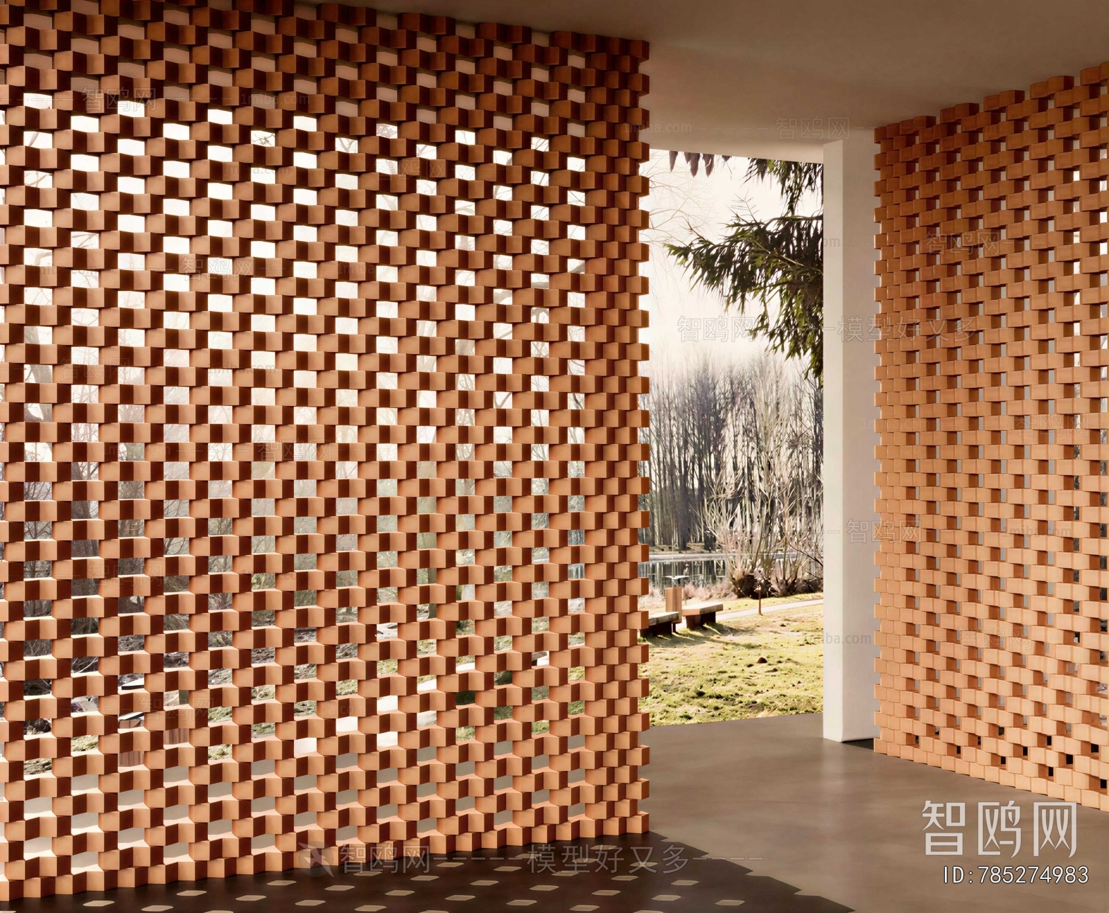 Modern Cement Brick Screen Partition