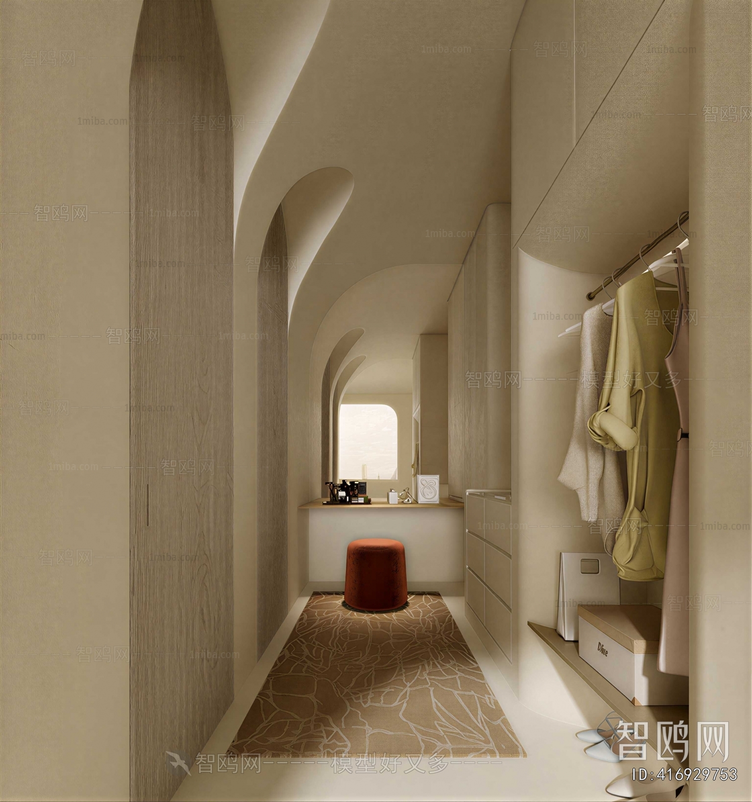 Modern Clothes Storage Area