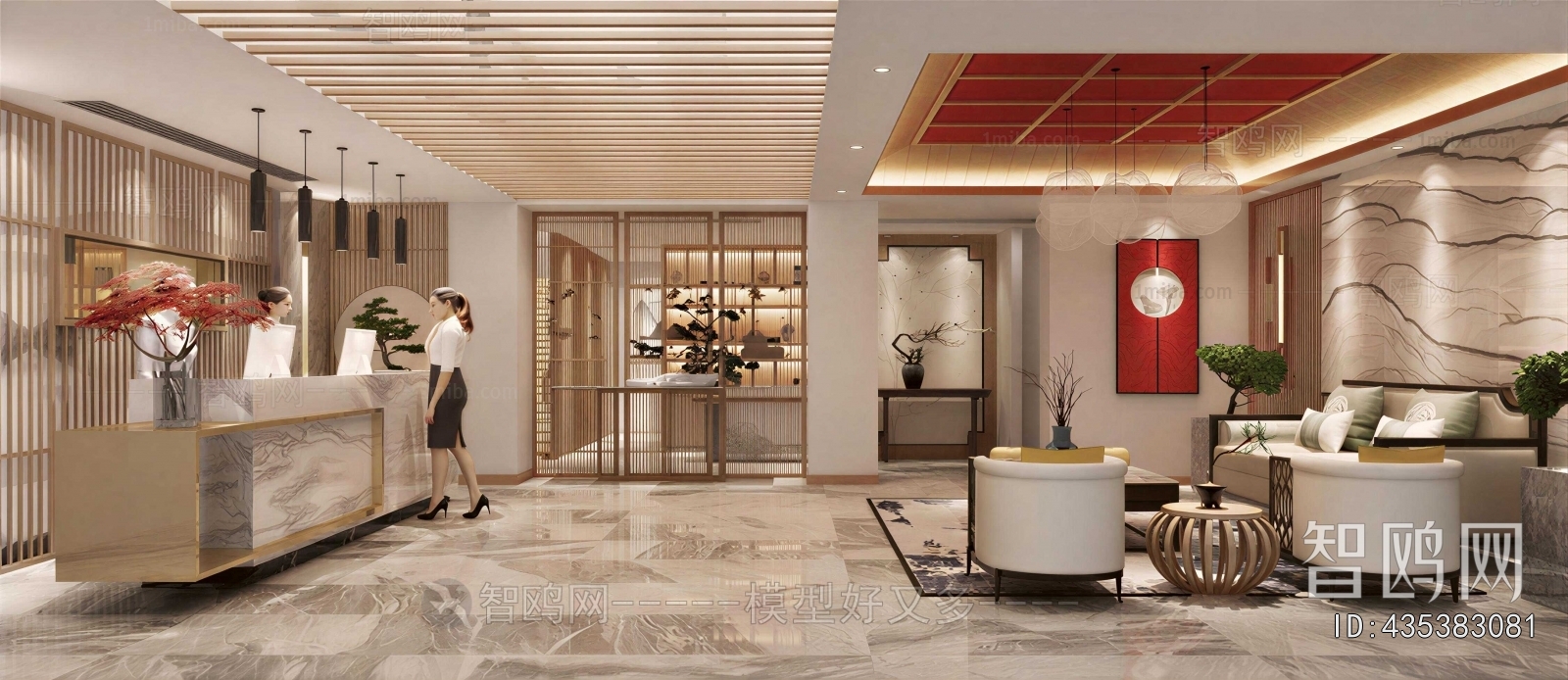 New Chinese Style Lobby Hall