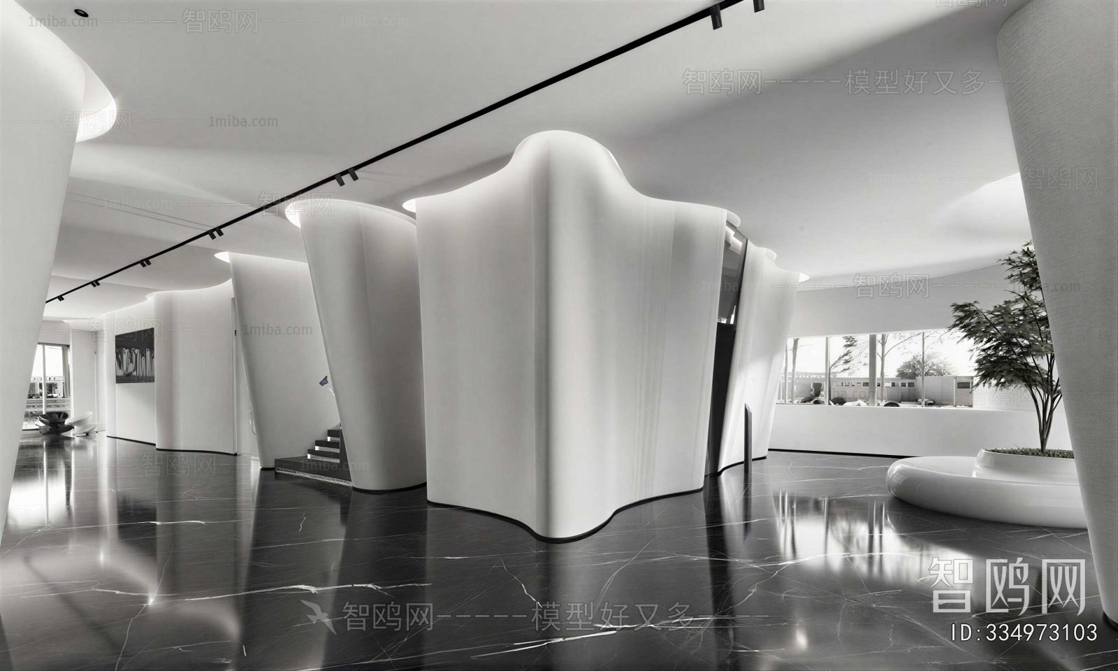 Modern Office Aisle