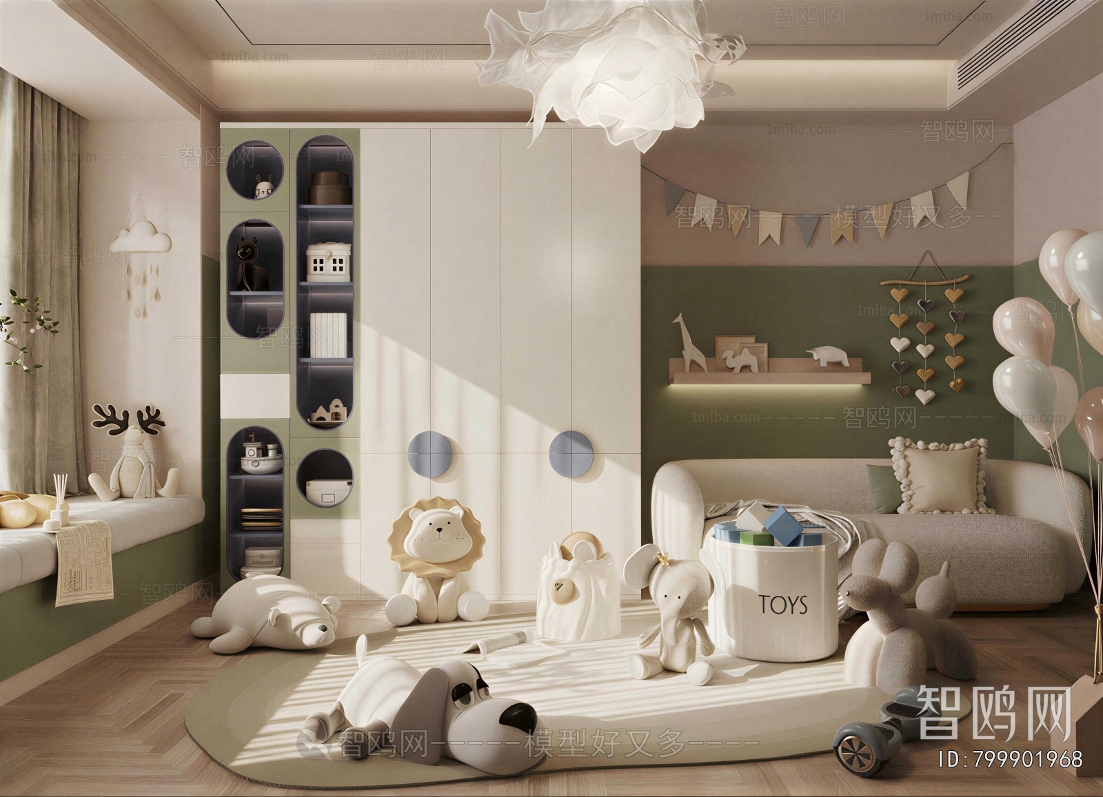 Modern Children's Room Activity Room