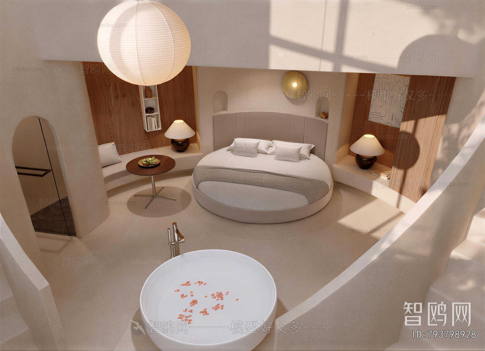 Wabi-sabi Style Guest Room