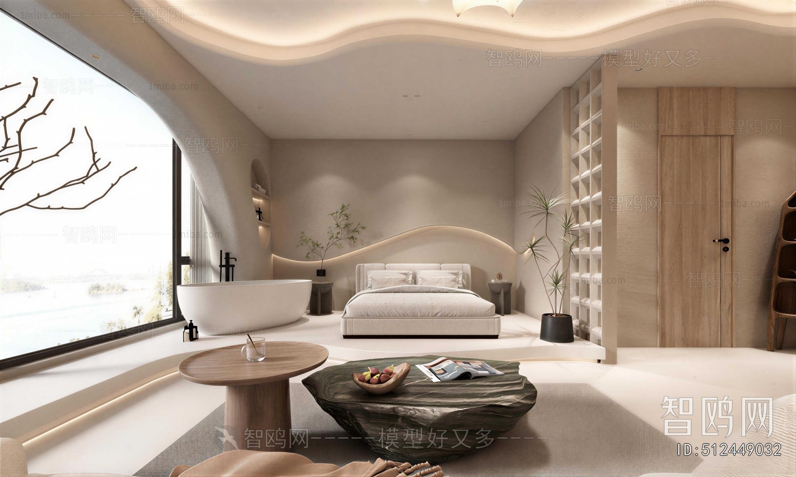 Wabi-sabi Style Bedroom