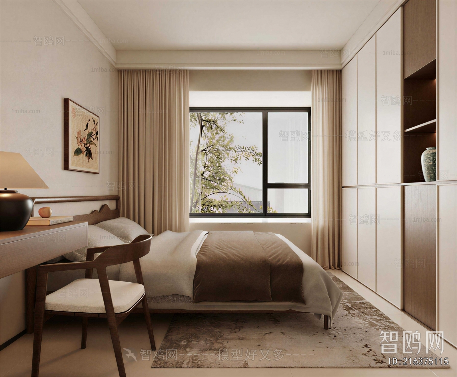 New Chinese Style Bedroom