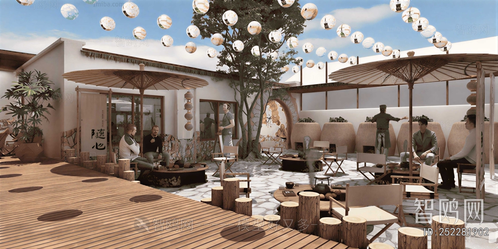 New Chinese Style Courtyard/landscape