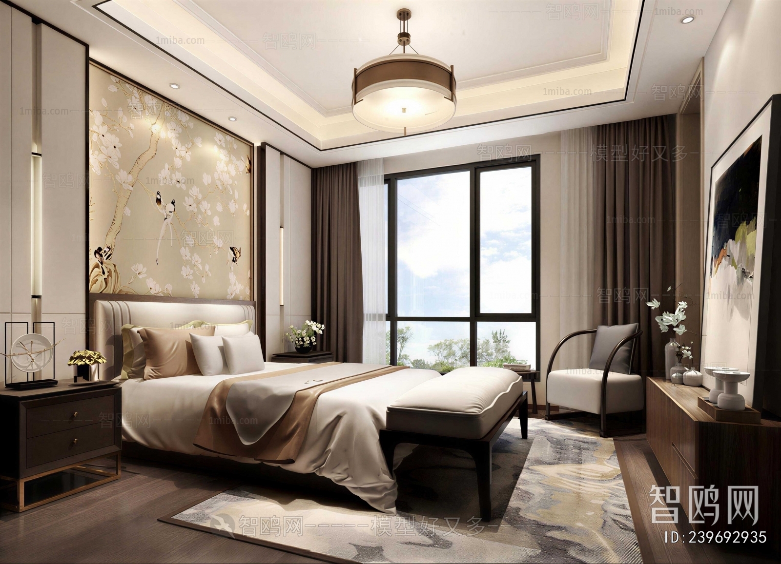 New Chinese Style Bedroom