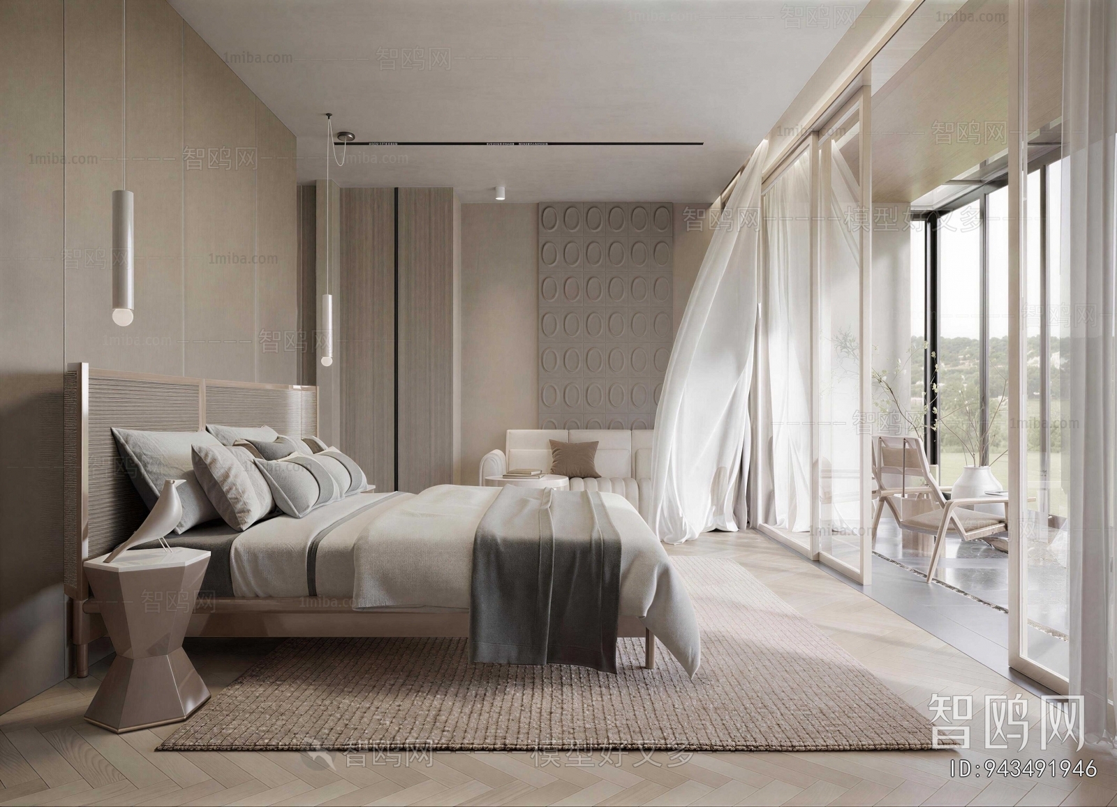 Wabi-sabi Style Bedroom