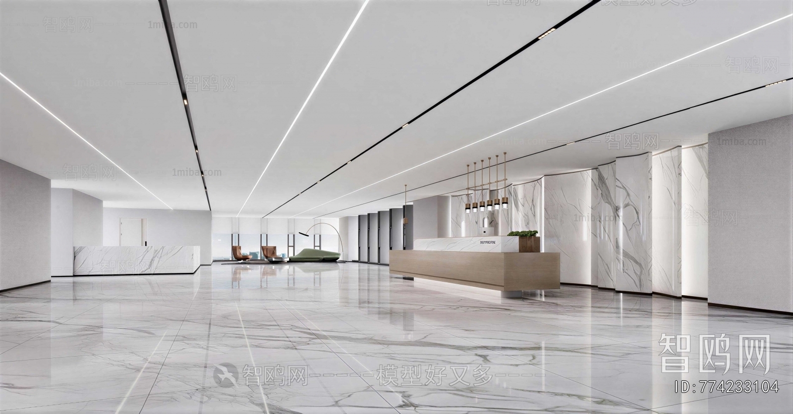 Modern Office Reception Desk