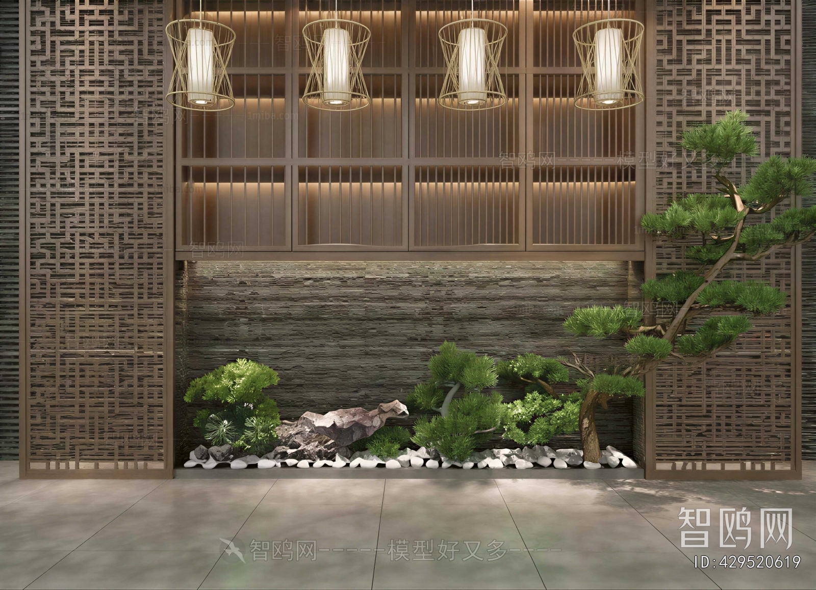 New Chinese Style Plant Landscaping