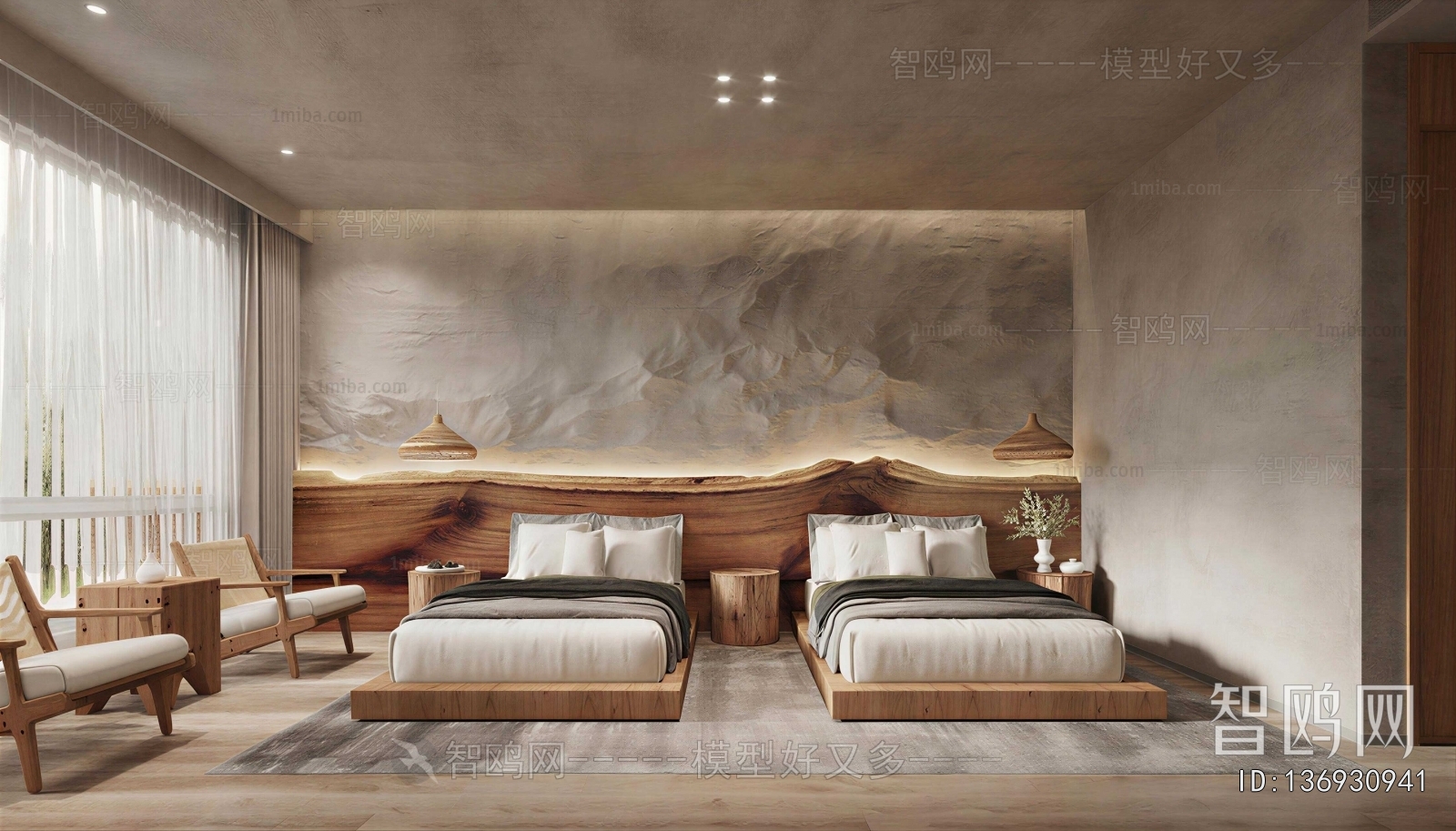 Wabi-sabi Style Bedroom