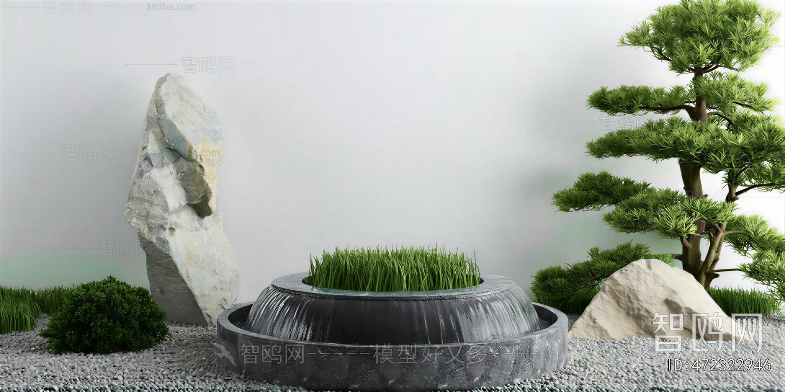 New Chinese Style Rockery Waterscape