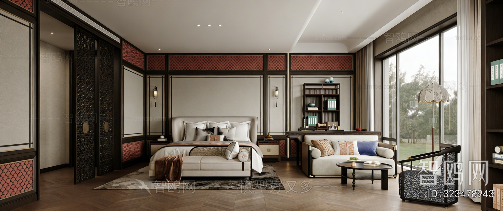 New Chinese Style Bedroom