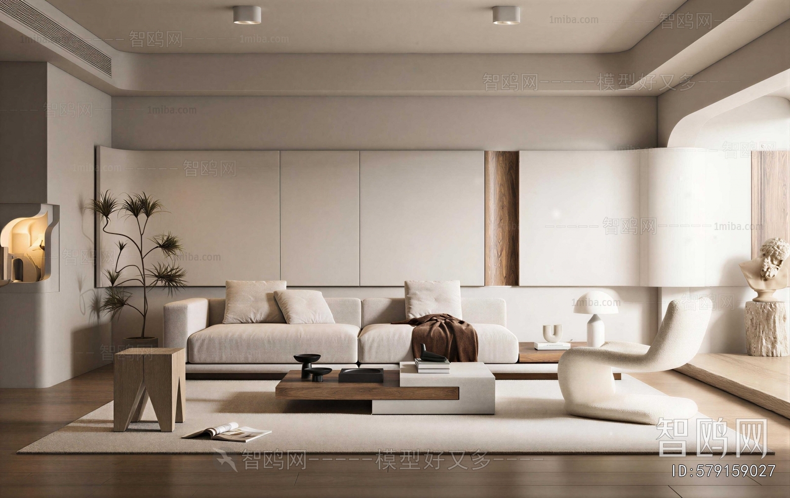 Wabi-sabi Style A Living Room