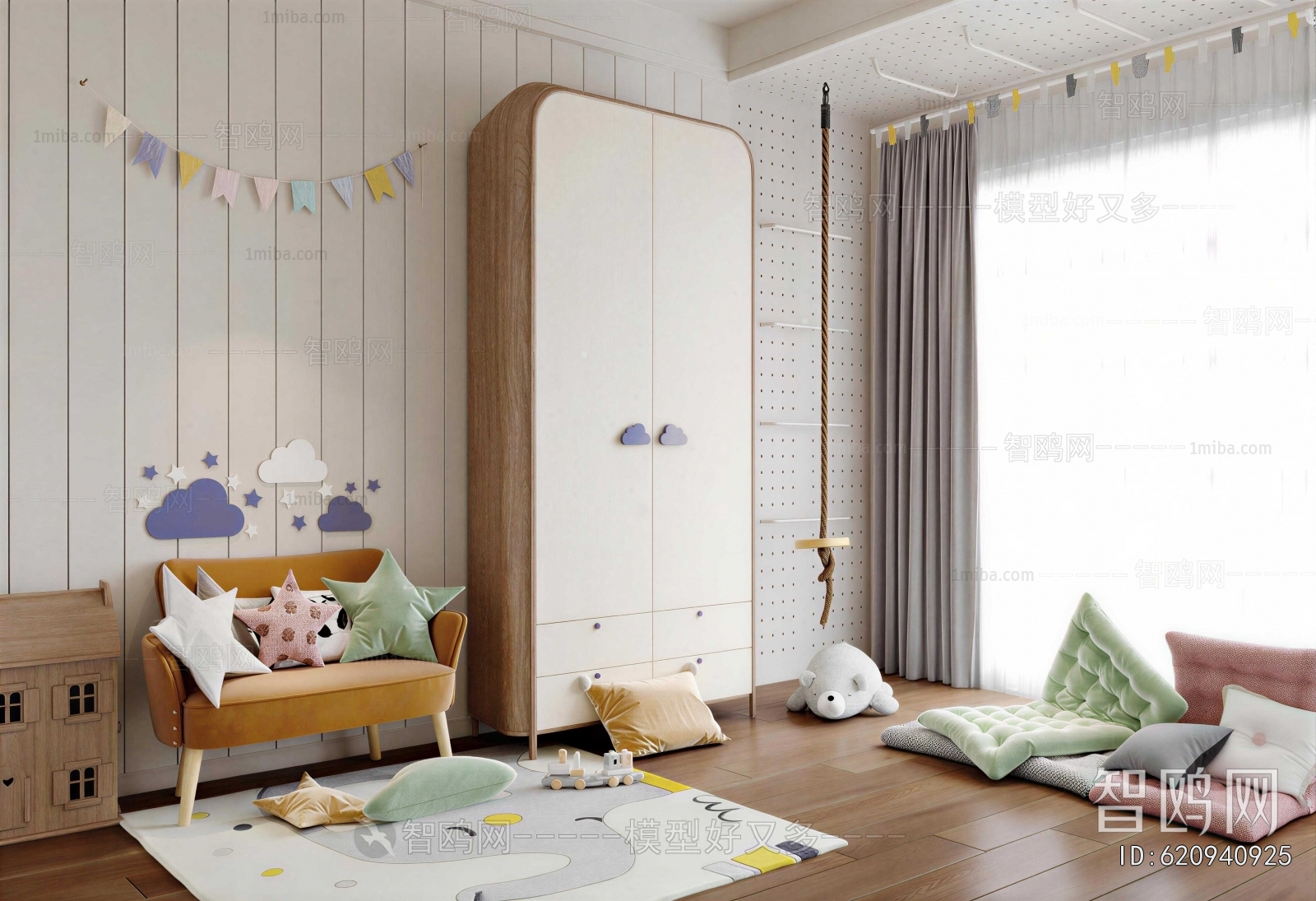 Nordic Style Children's Room Activity Room