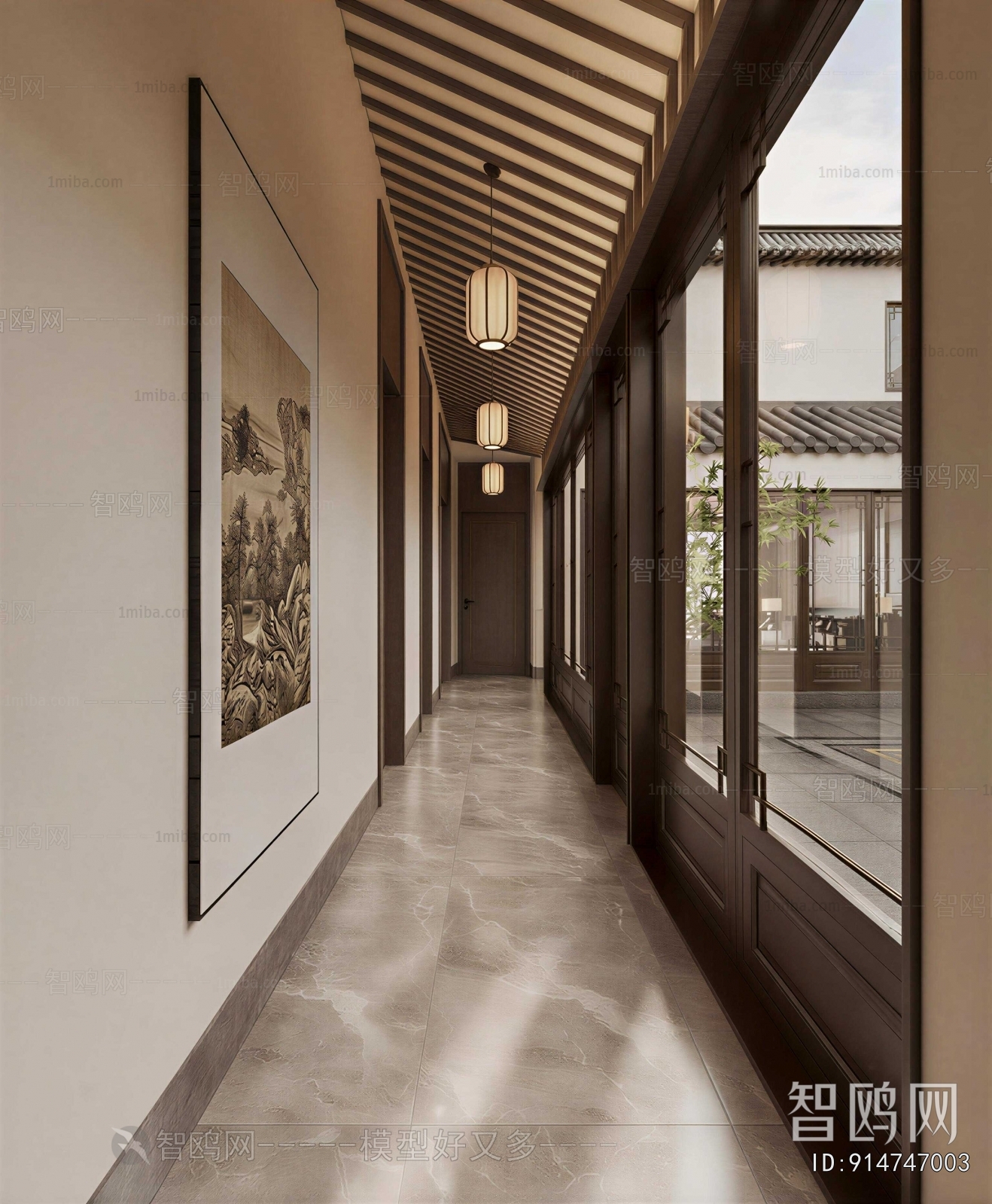 New Chinese Style Hallway
