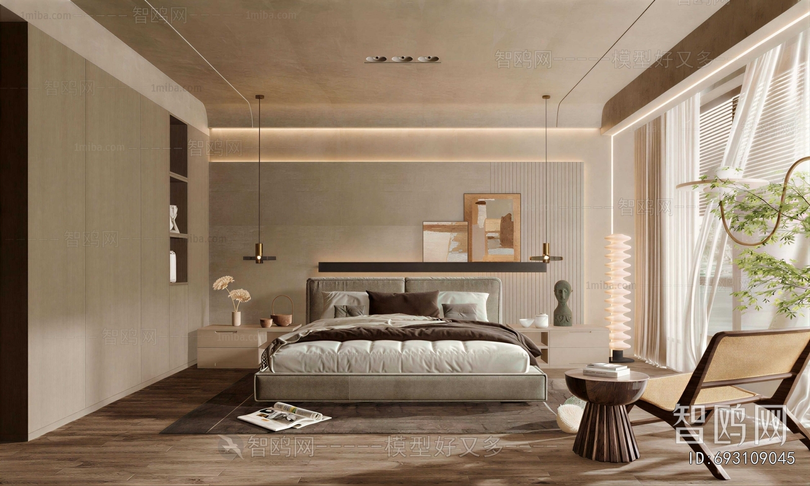 Wabi-sabi Style Bedroom