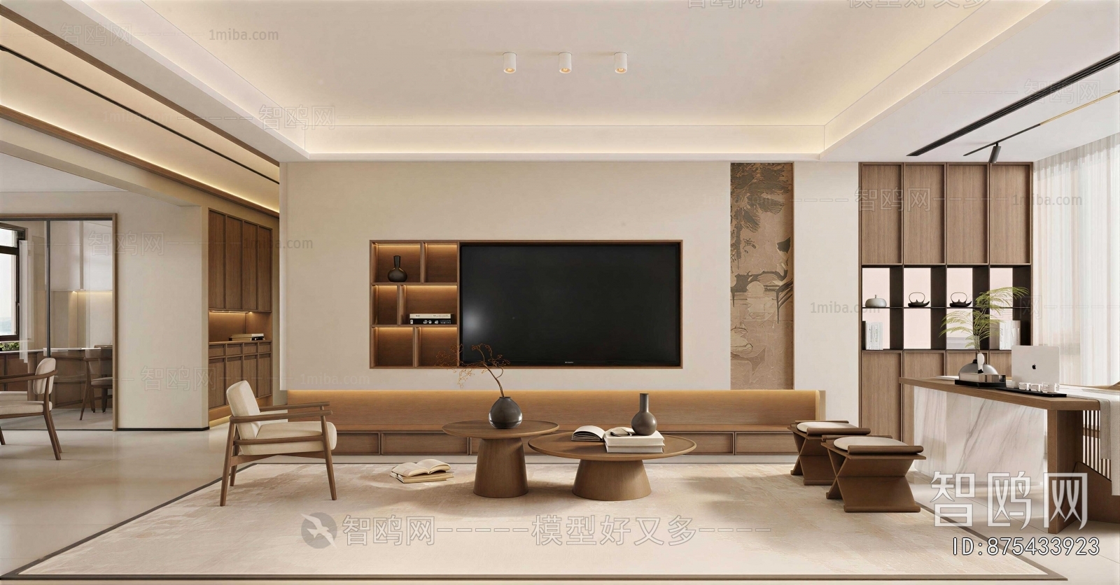 New Chinese Style A Living Room