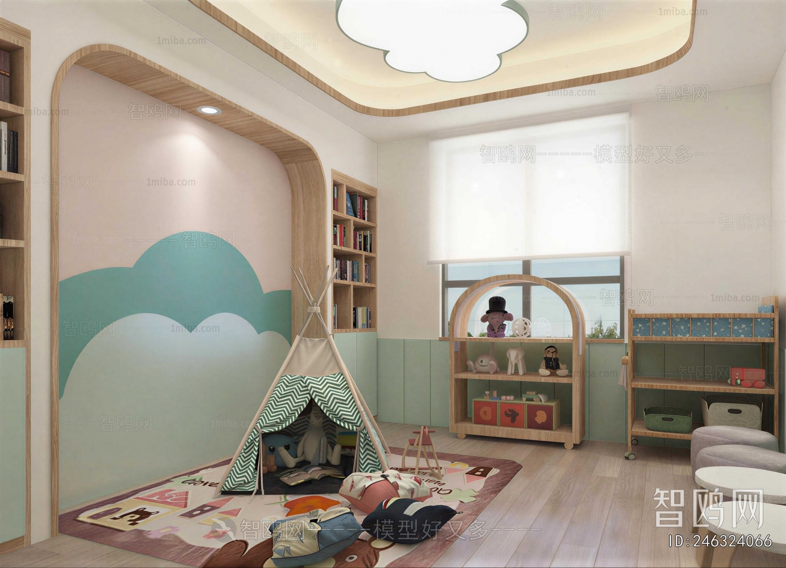 Modern Children's Room Activity Room