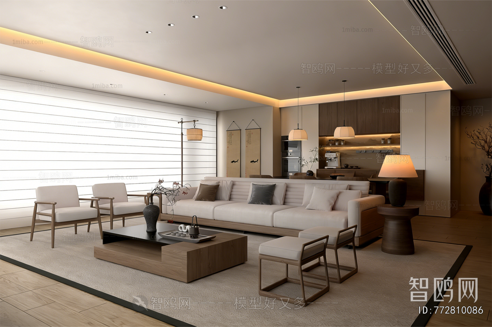 New Chinese Style A Living Room