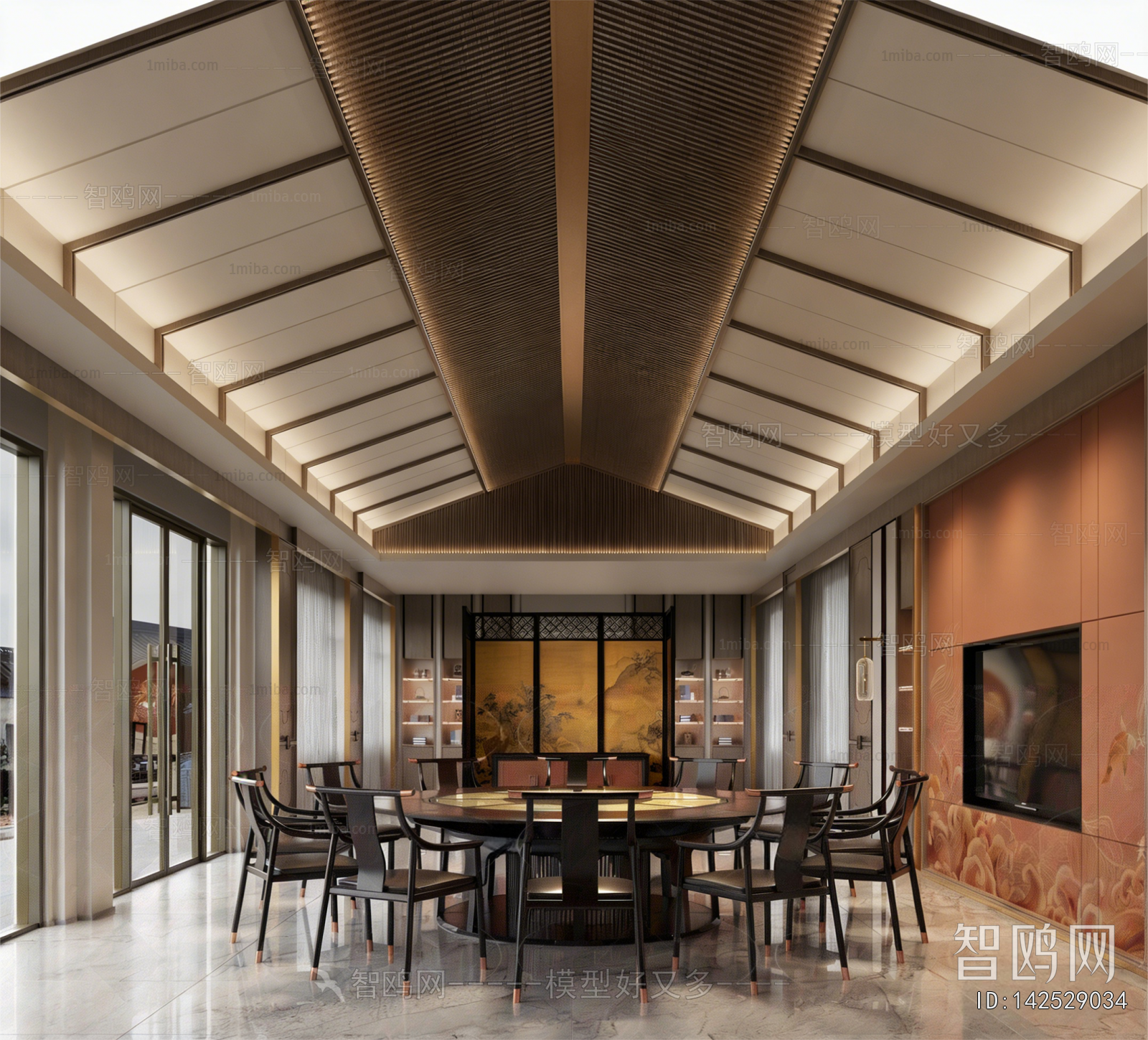 New Chinese Style Dining Room