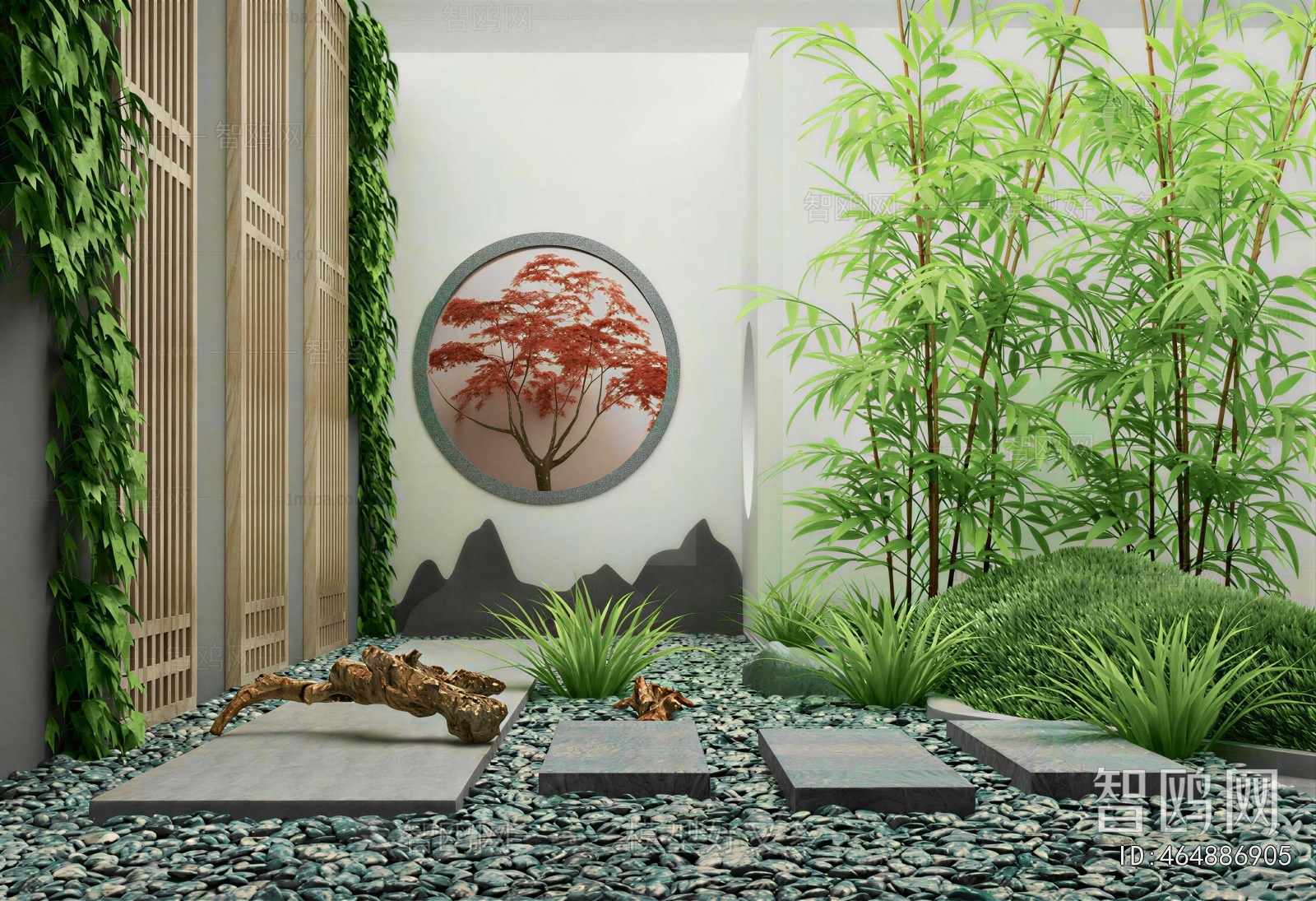 New Chinese Style Courtyard/landscape