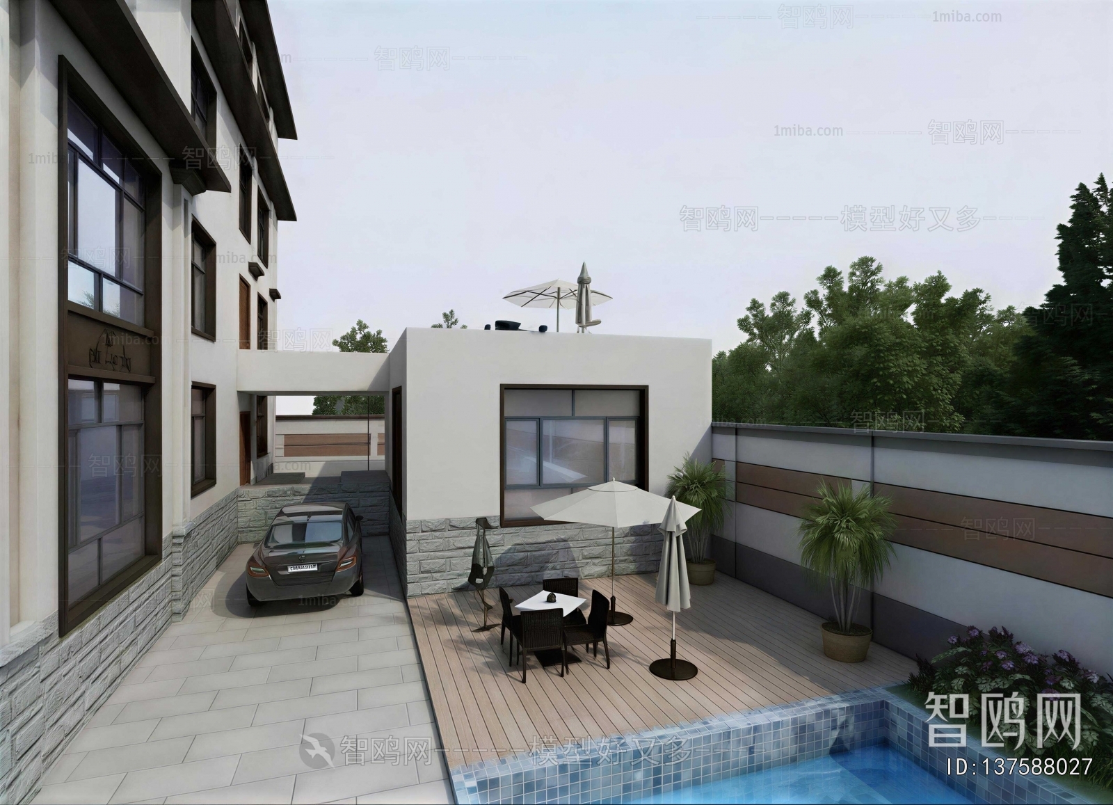 New Chinese Style Courtyard/landscape