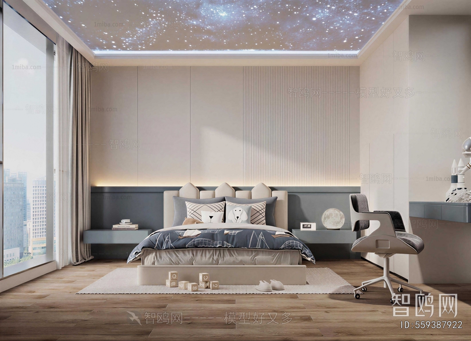 Modern Boy's Room And Son's Room