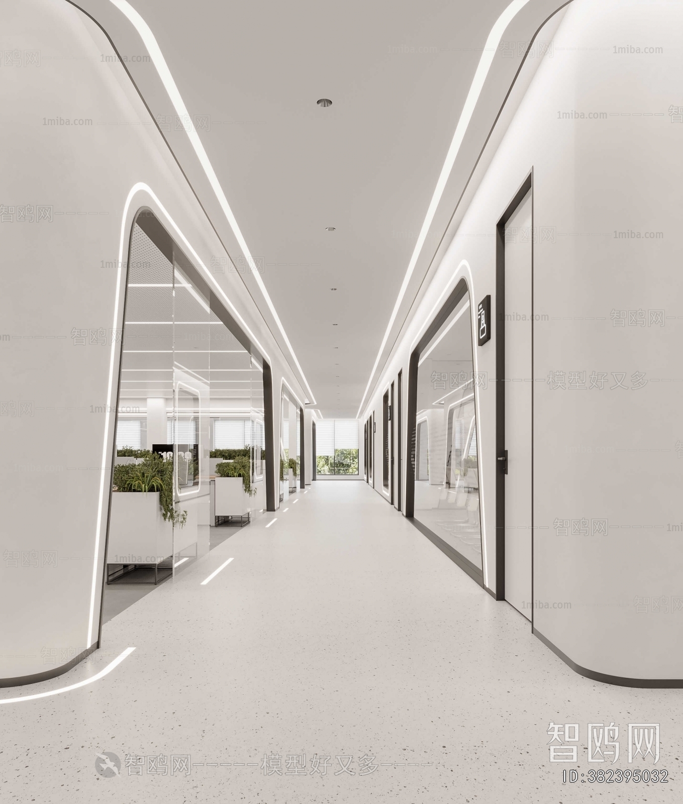 Modern Office Aisle
