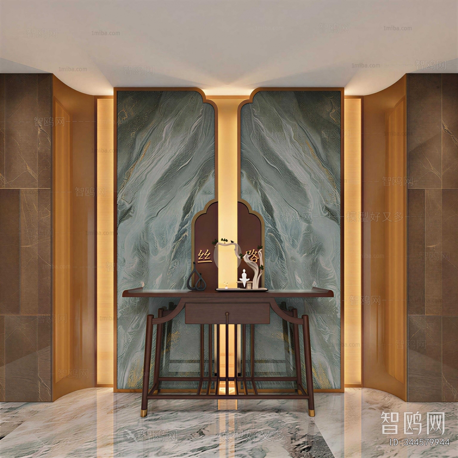 New Chinese Style Entrance Cabinet